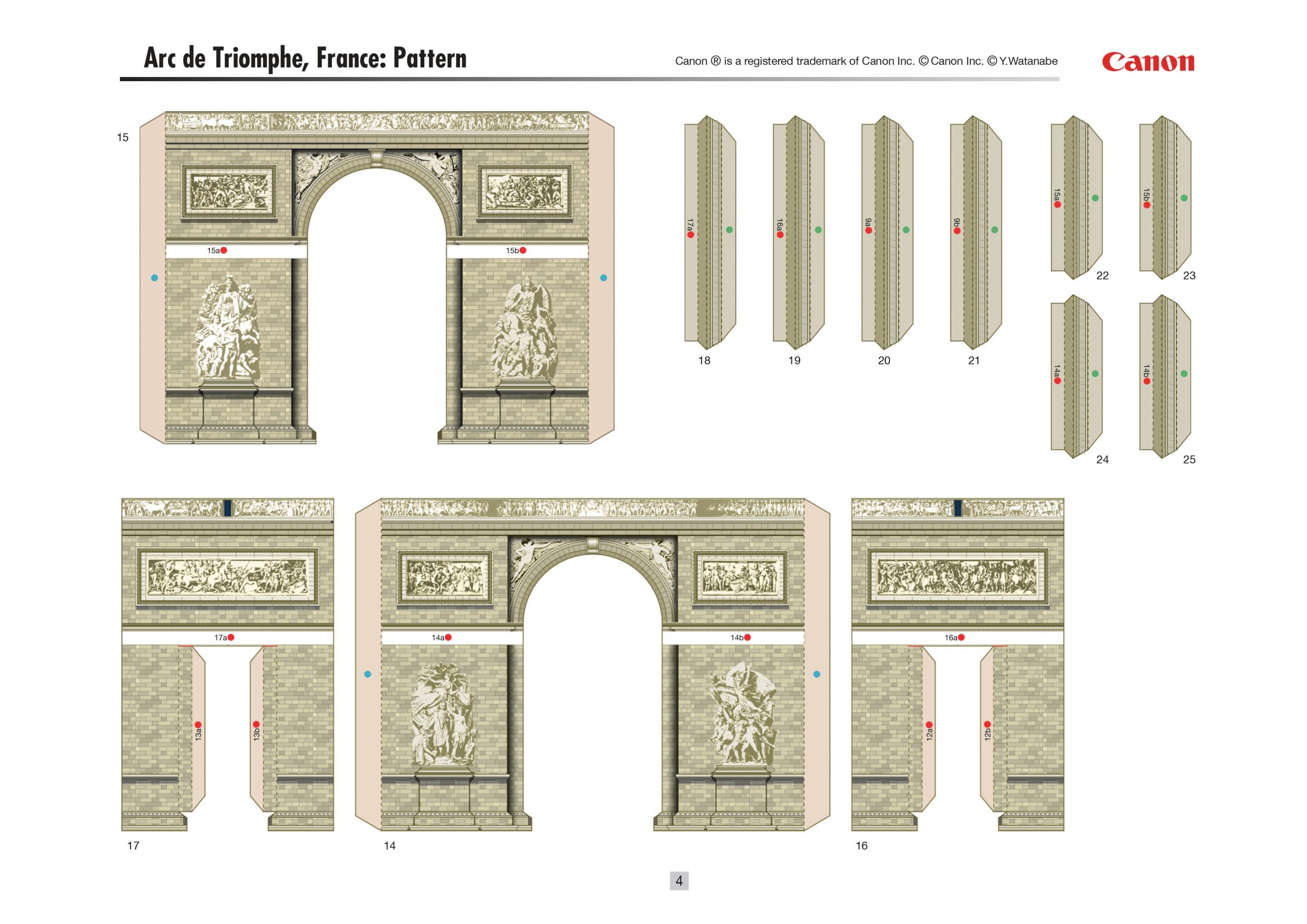 ✂️ Plantilla para imprimir Arco del Triunfo Gratis – PAPELEST