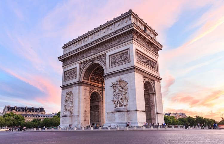 Plantilla para imprimir gratis del Arco del Triunfo de París