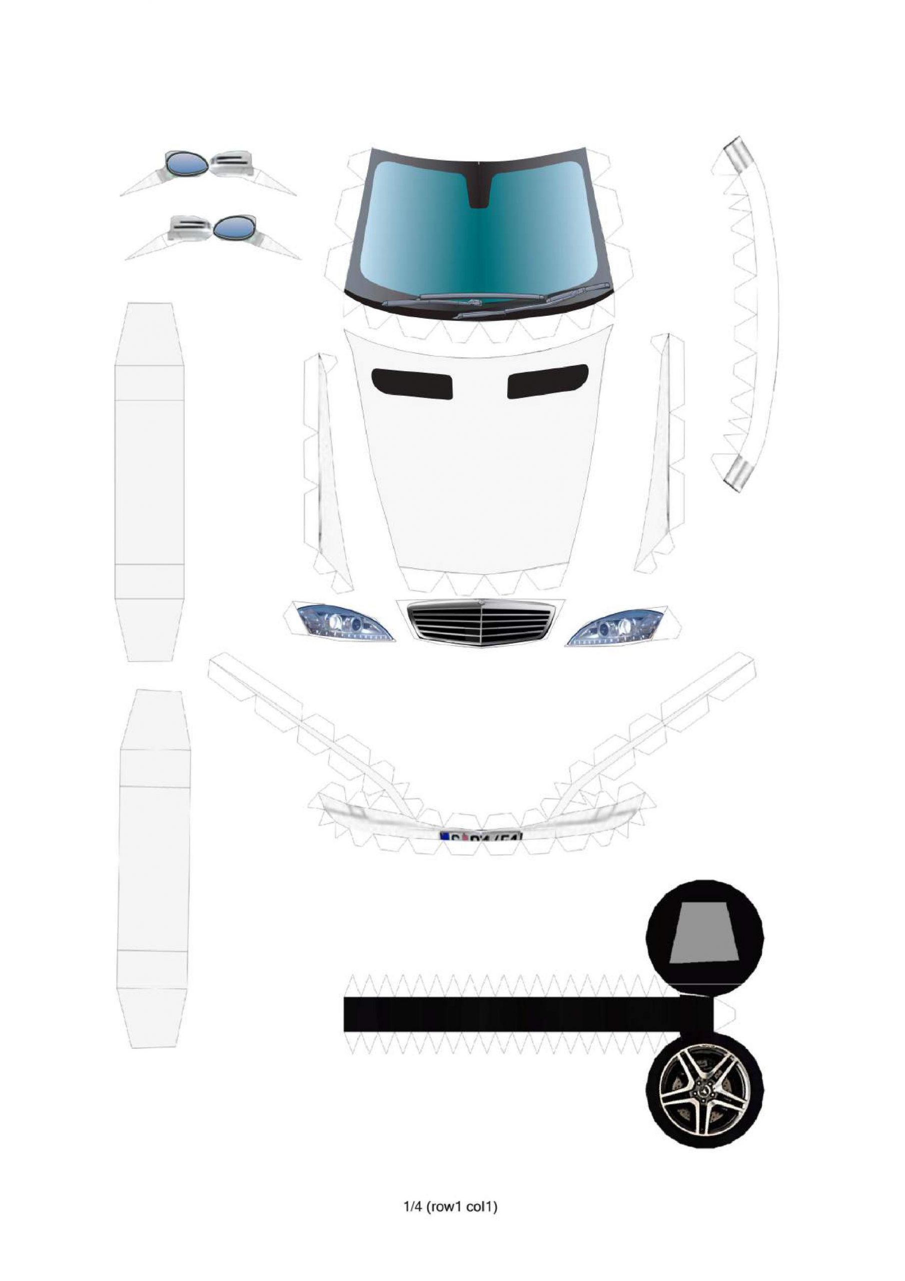 Papercraft Mercedes S Class W221