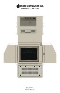 Plantilla para imprimir gratis del ordenador Apple II