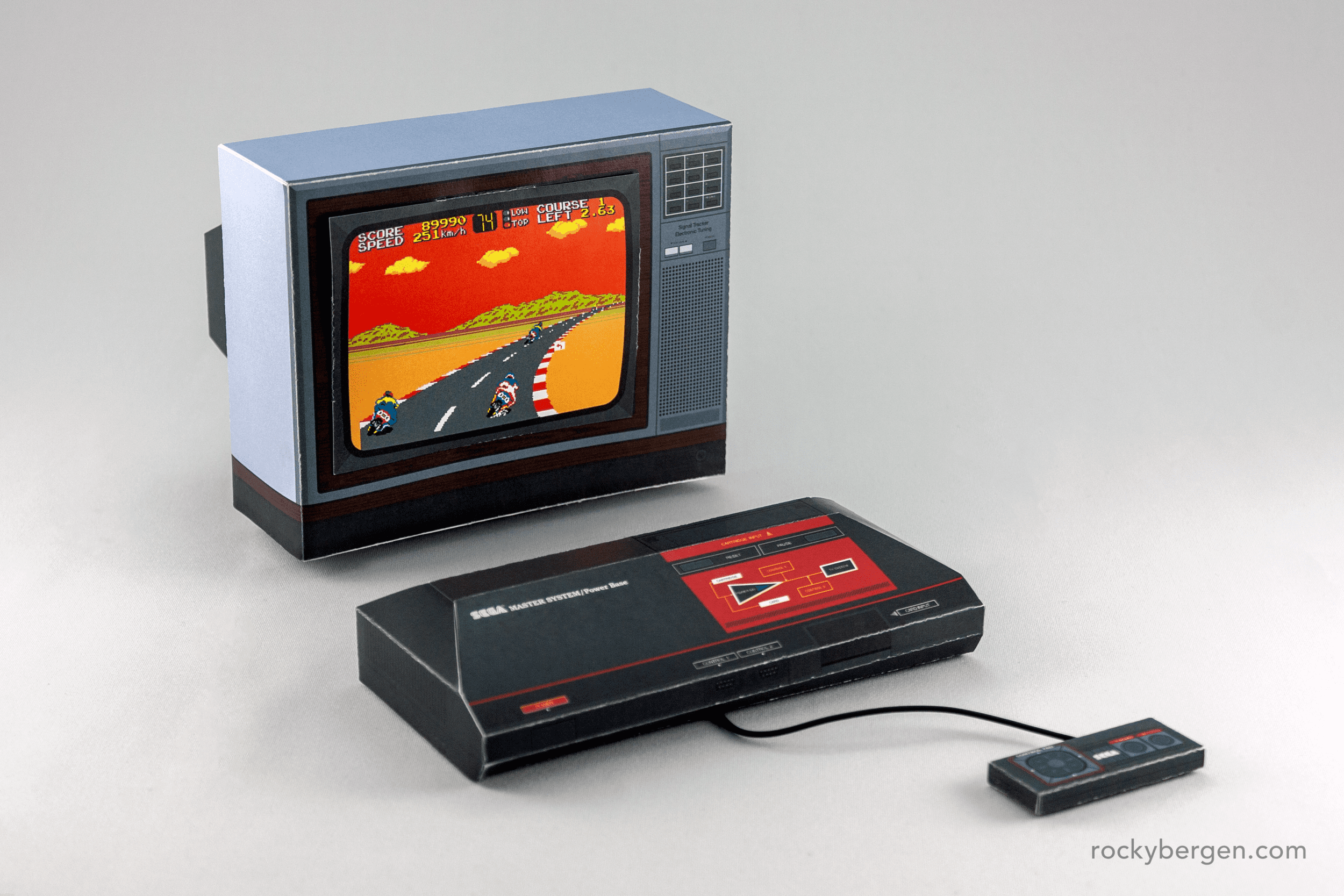 ️ Papercraft Sega Master System Plantilla Para Imprimir Gratis