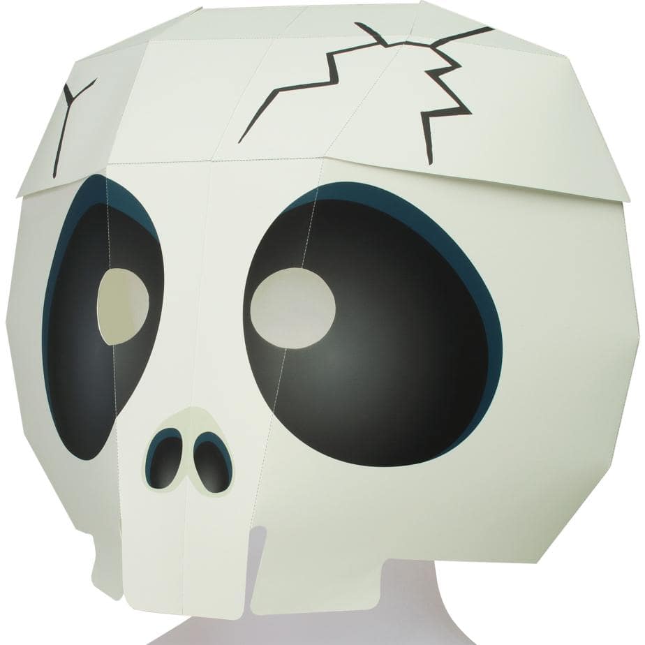 Modelo de Papel Papercraft Máscara Calavera Halloween. 
