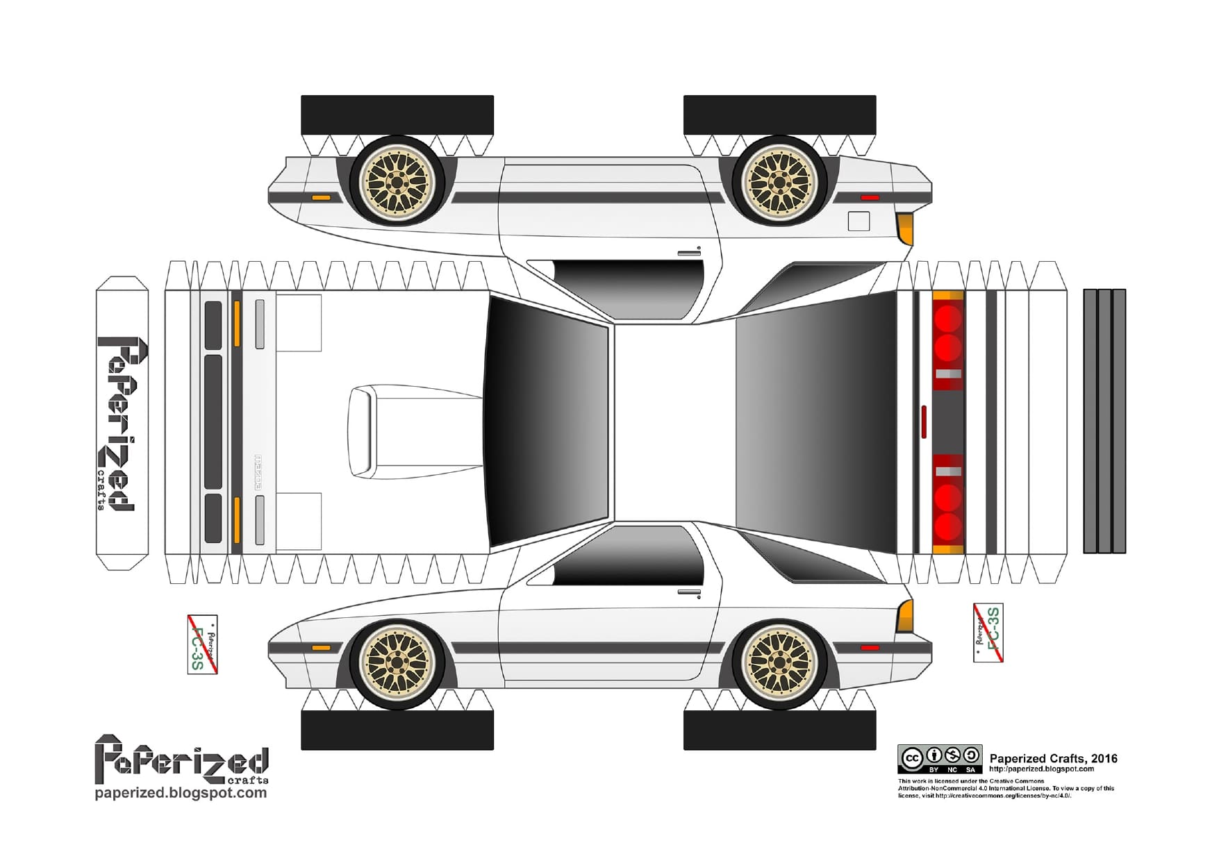 Развертка 7. Mazda rx7 Papercraft. Mazda RX 7 развертка. Toyota ae86 Papercraft. Тойота Супра паперкрафт.