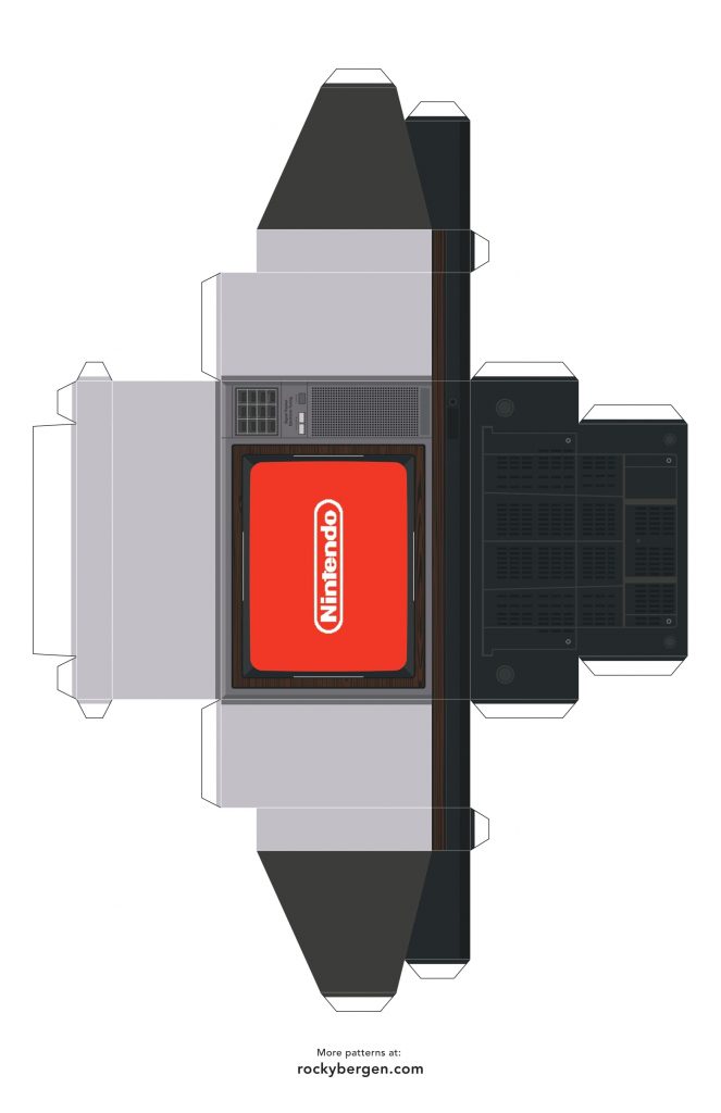 Modelo de Papel Papercraft Nintendo Advanced Video System
