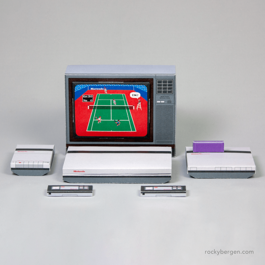 Modelo de Papel Papercraft Nintendo Advanced Video System
